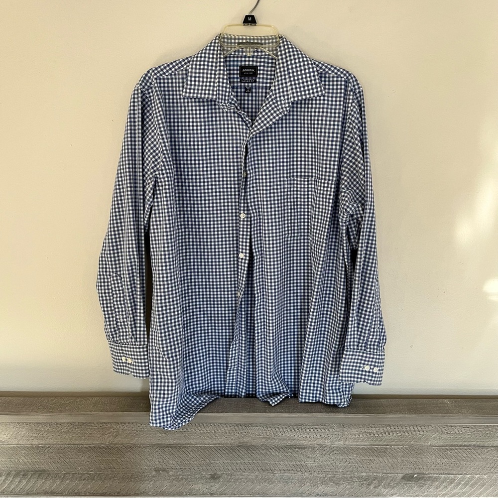 Mens Gingham Dress Shirt